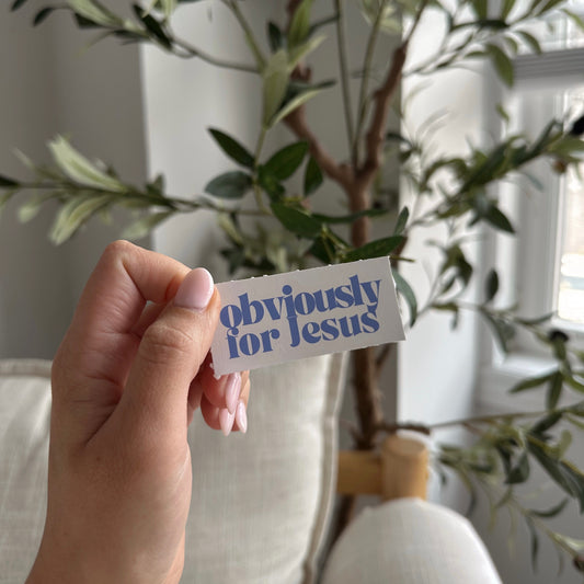 Obviously For Jesus Sticker